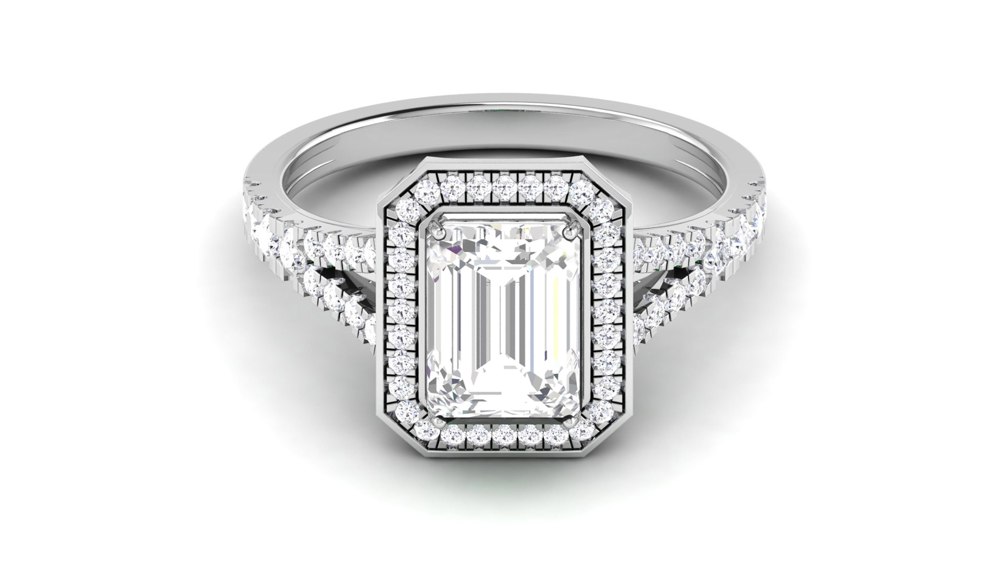 Solitaire ring 3dm stl render detail 3D print model 3D print model_12