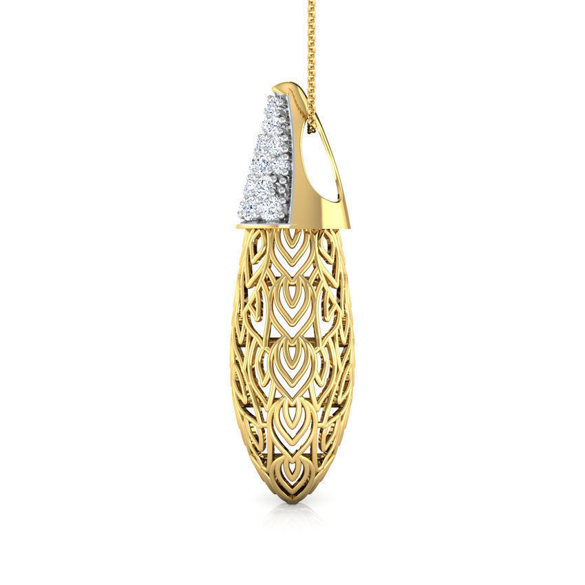 Bodhi Leaf Pendant 3D print model_4