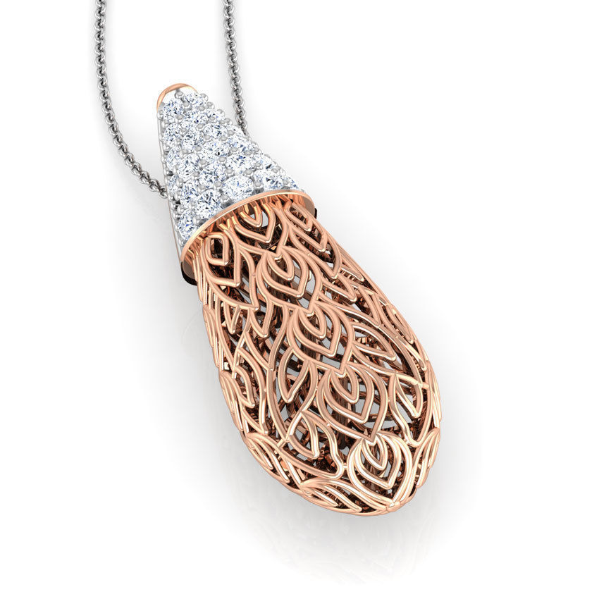 Bodhi Leaf Pendant 3D print model_8