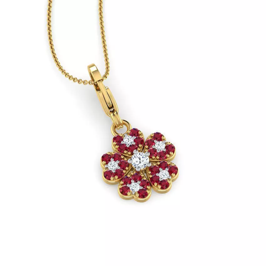 Cloverleaf Charm Pendant 3D print model_0