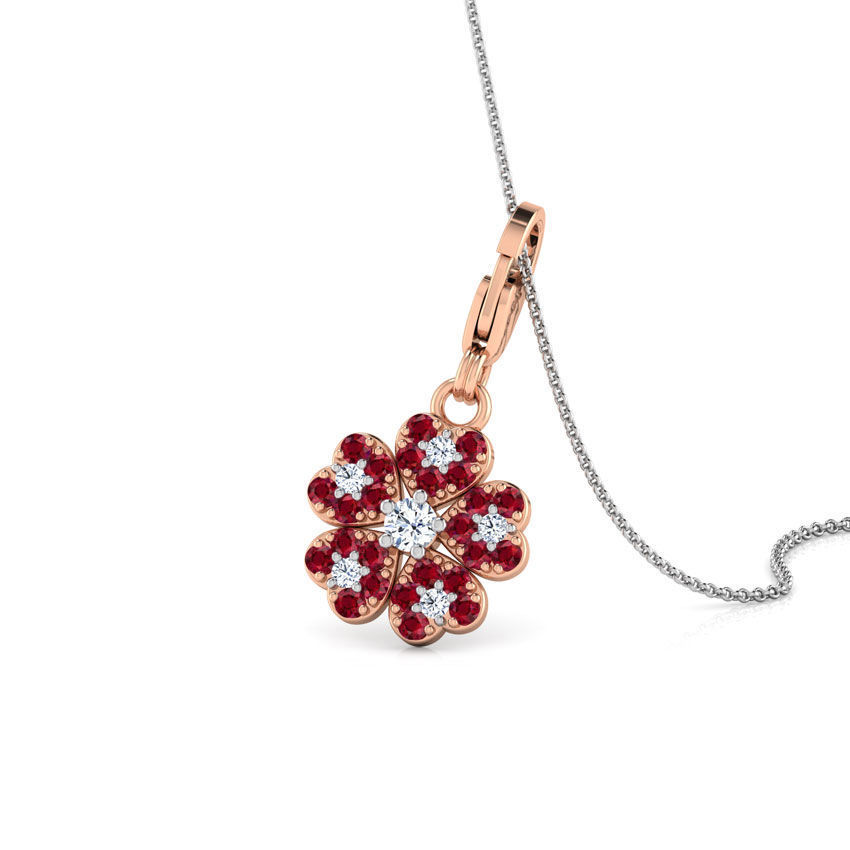 Cloverleaf Charm Pendant 3D print model_10