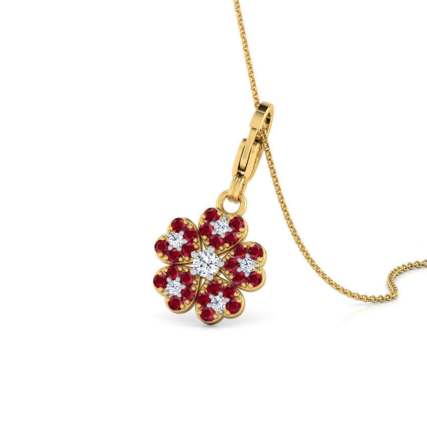 Cloverleaf Charm Pendant 3D print model_8