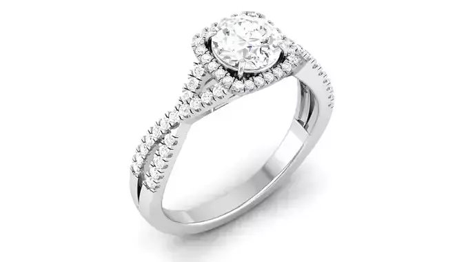 Solitaire ring 3dm stl render detail 3D print model