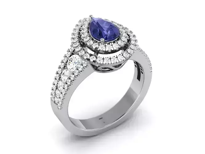 Solitaire ring 3dm stl render detail 3D print model