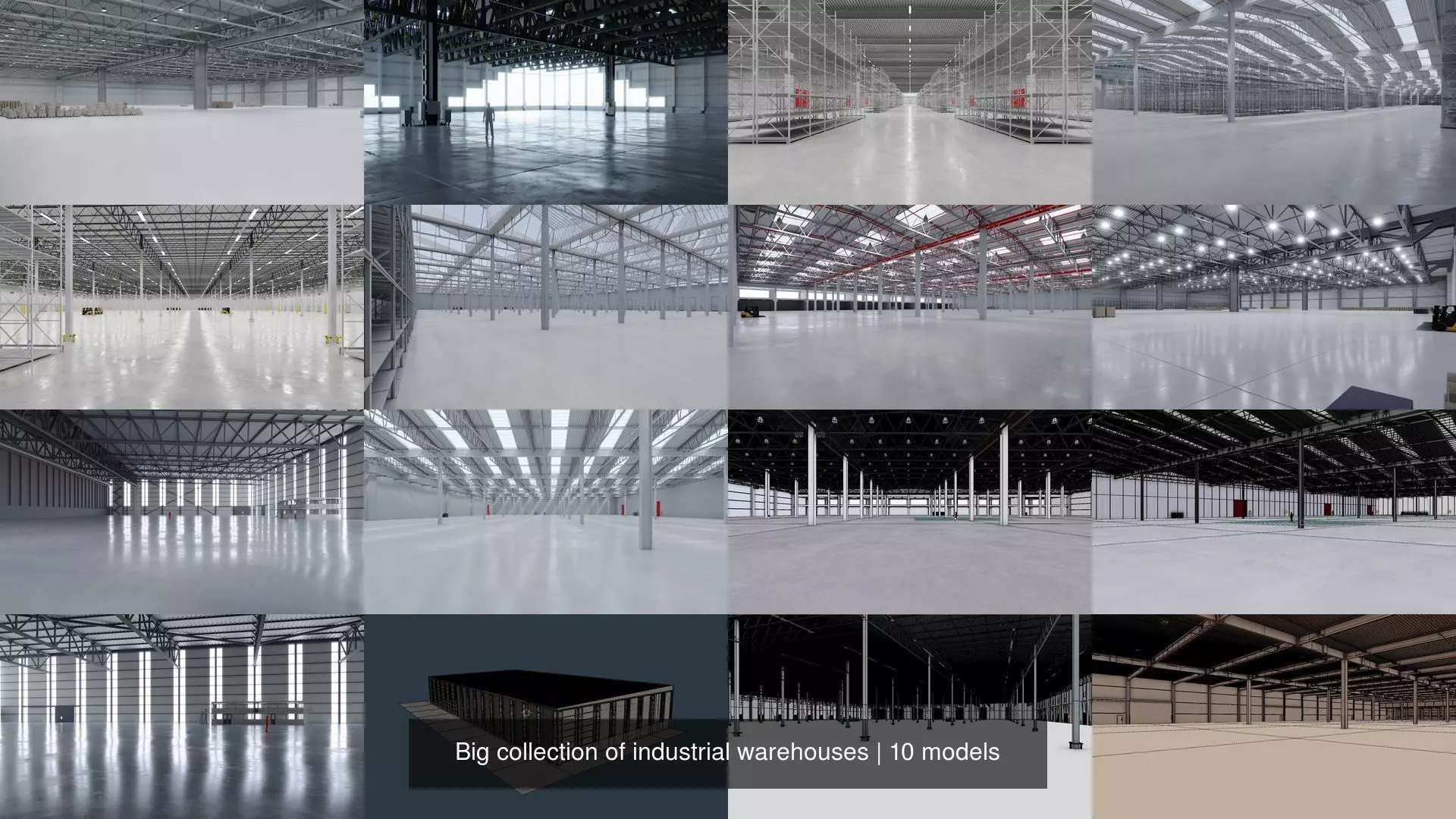 Big collection of industrial warehouses _0