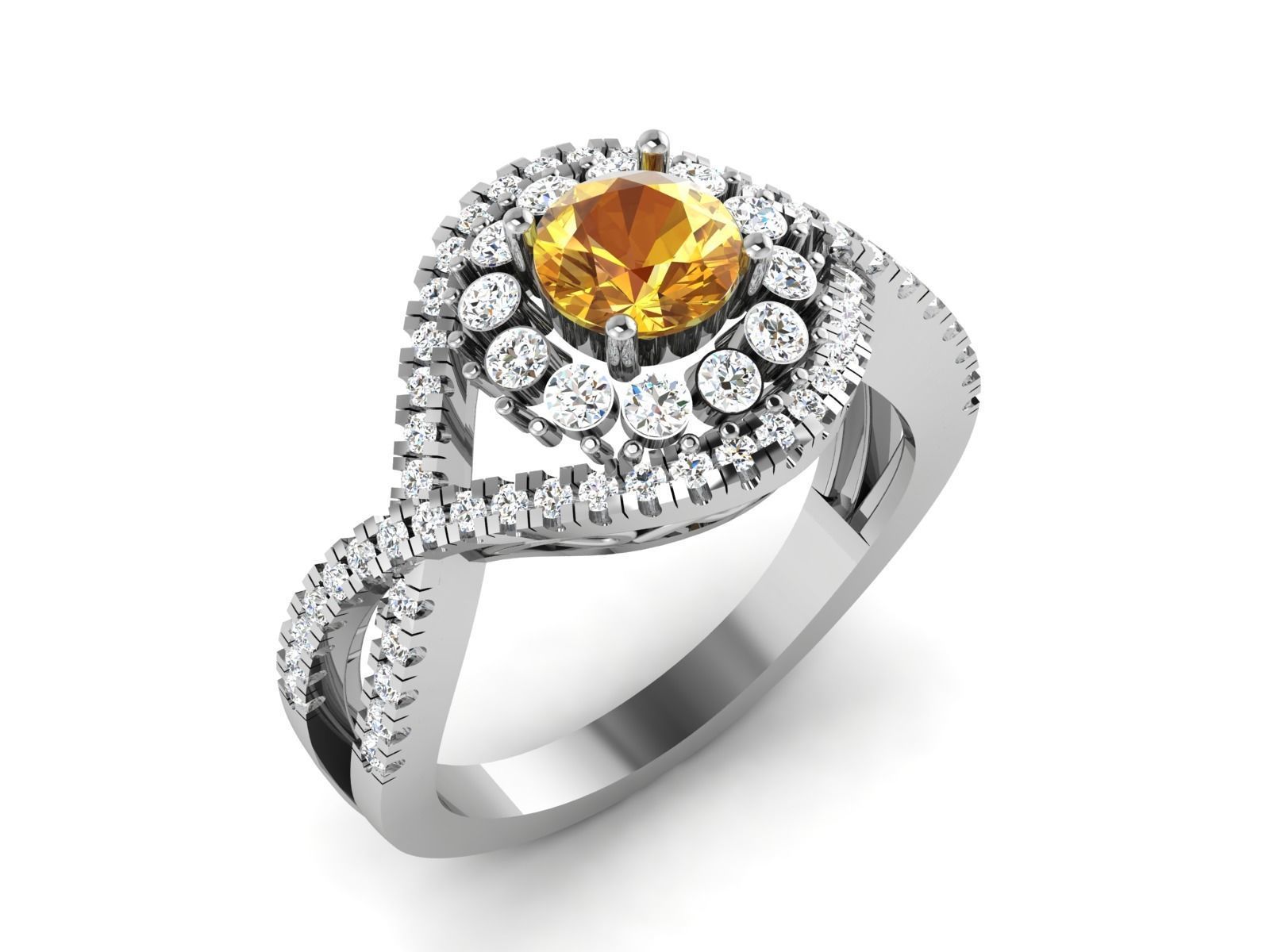 Solitaire ring 3dm stl render detail 3D print model 3D print model_5