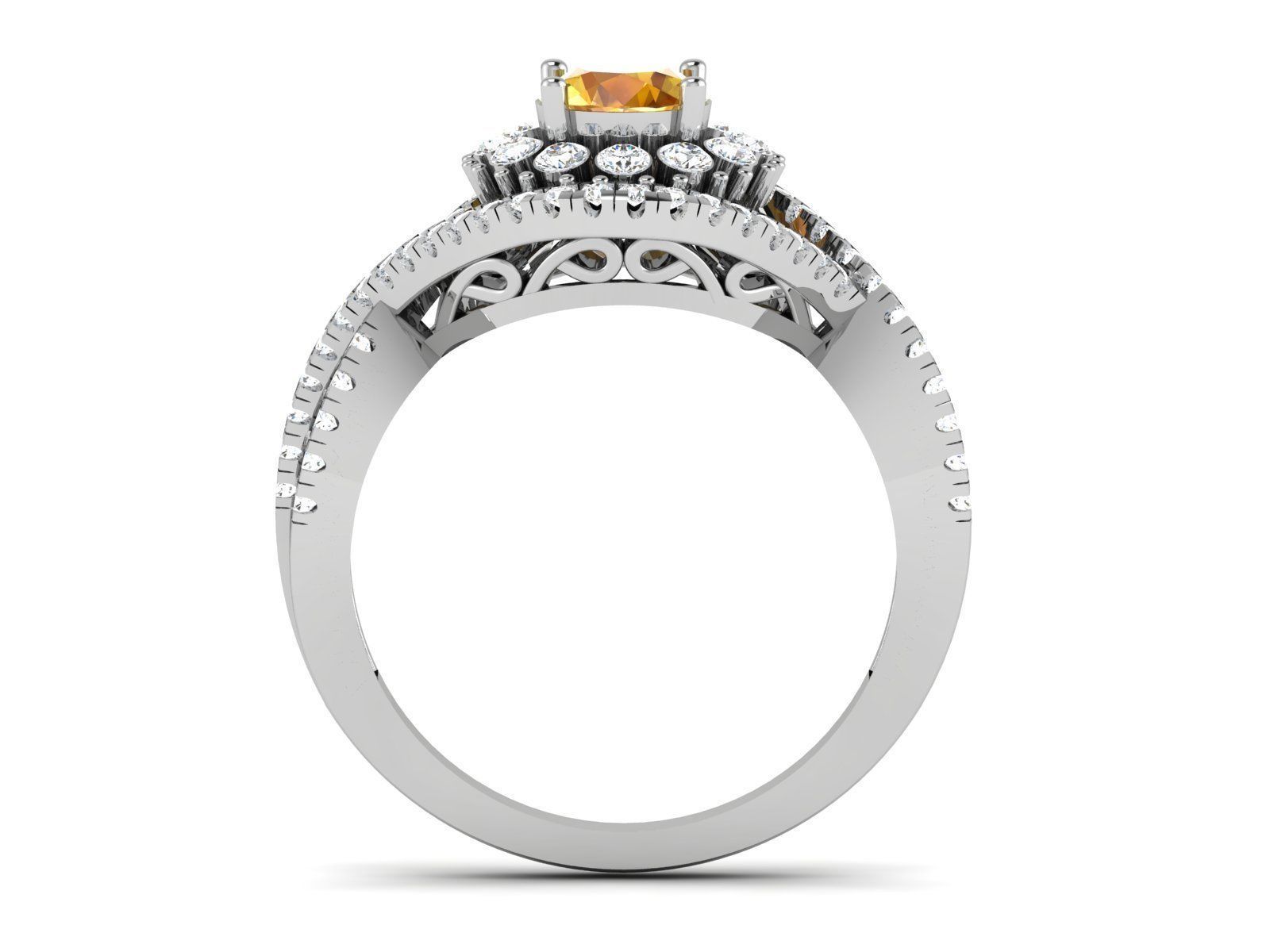 Solitaire ring 3dm stl render detail 3D print model 3D print model_6