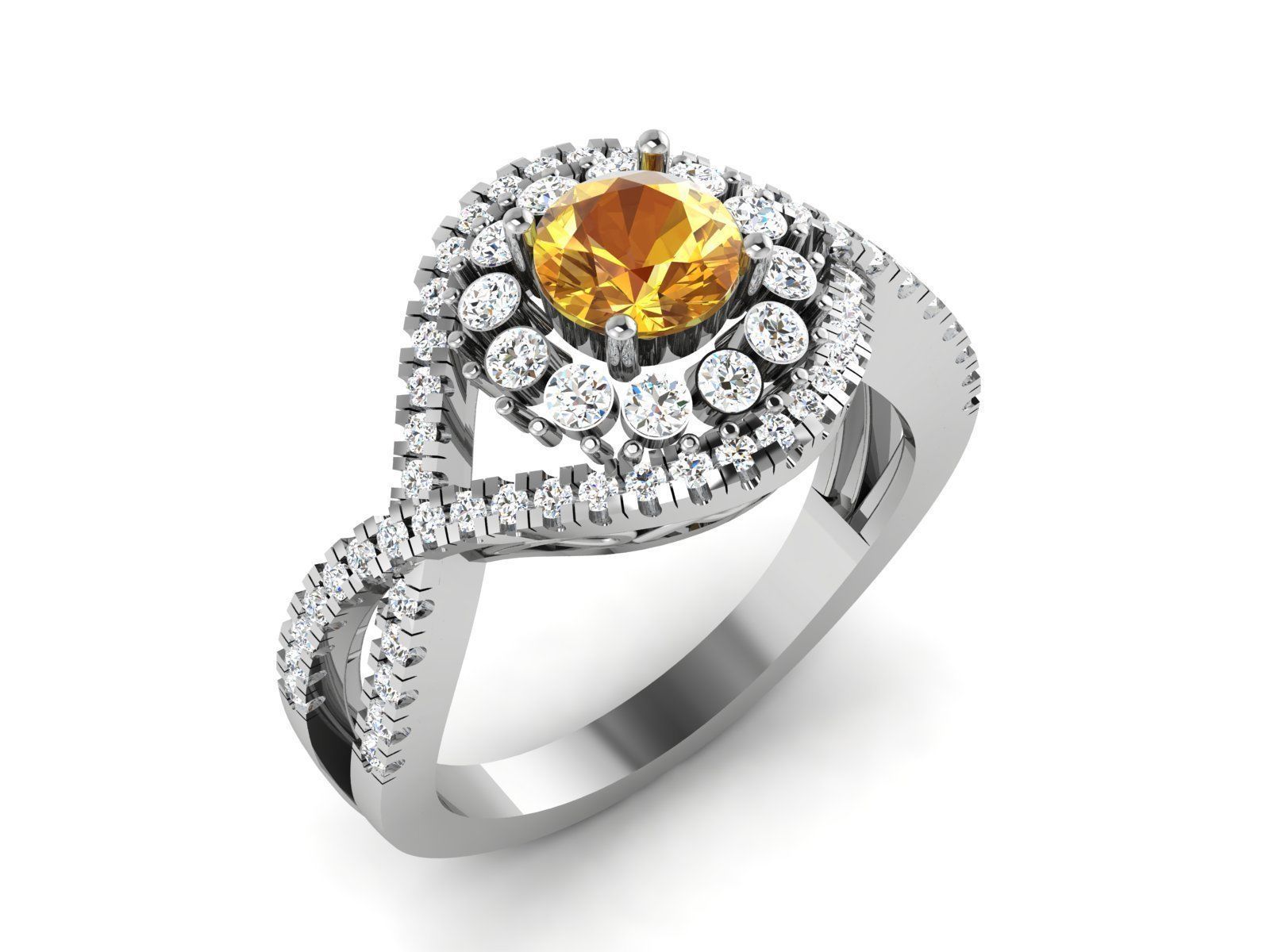 Solitaire ring 3dm stl render detail 3D print model 3D print model_4