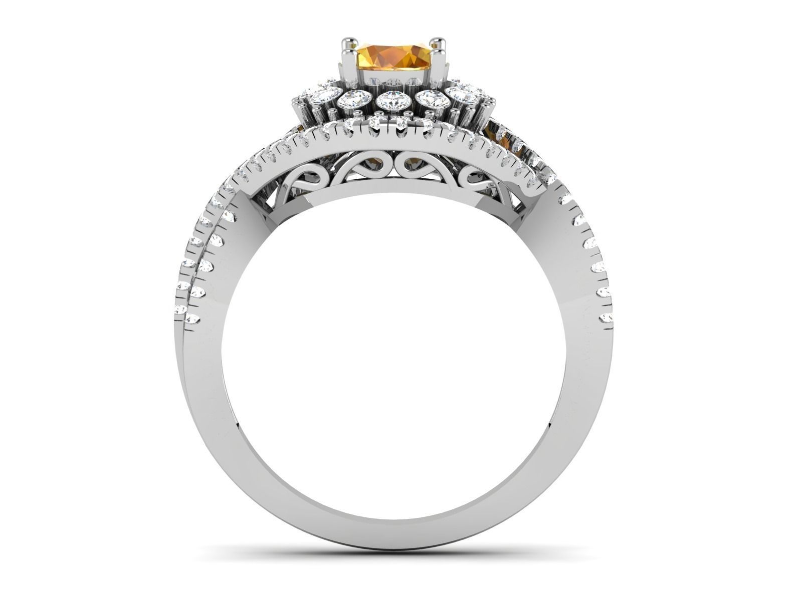 Solitaire ring 3dm stl render detail 3D print model 3D print model_7