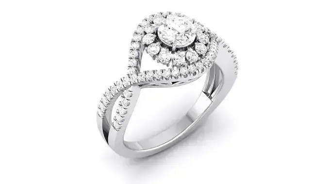 Solitaire ring 3dm stl render detail 3D print model