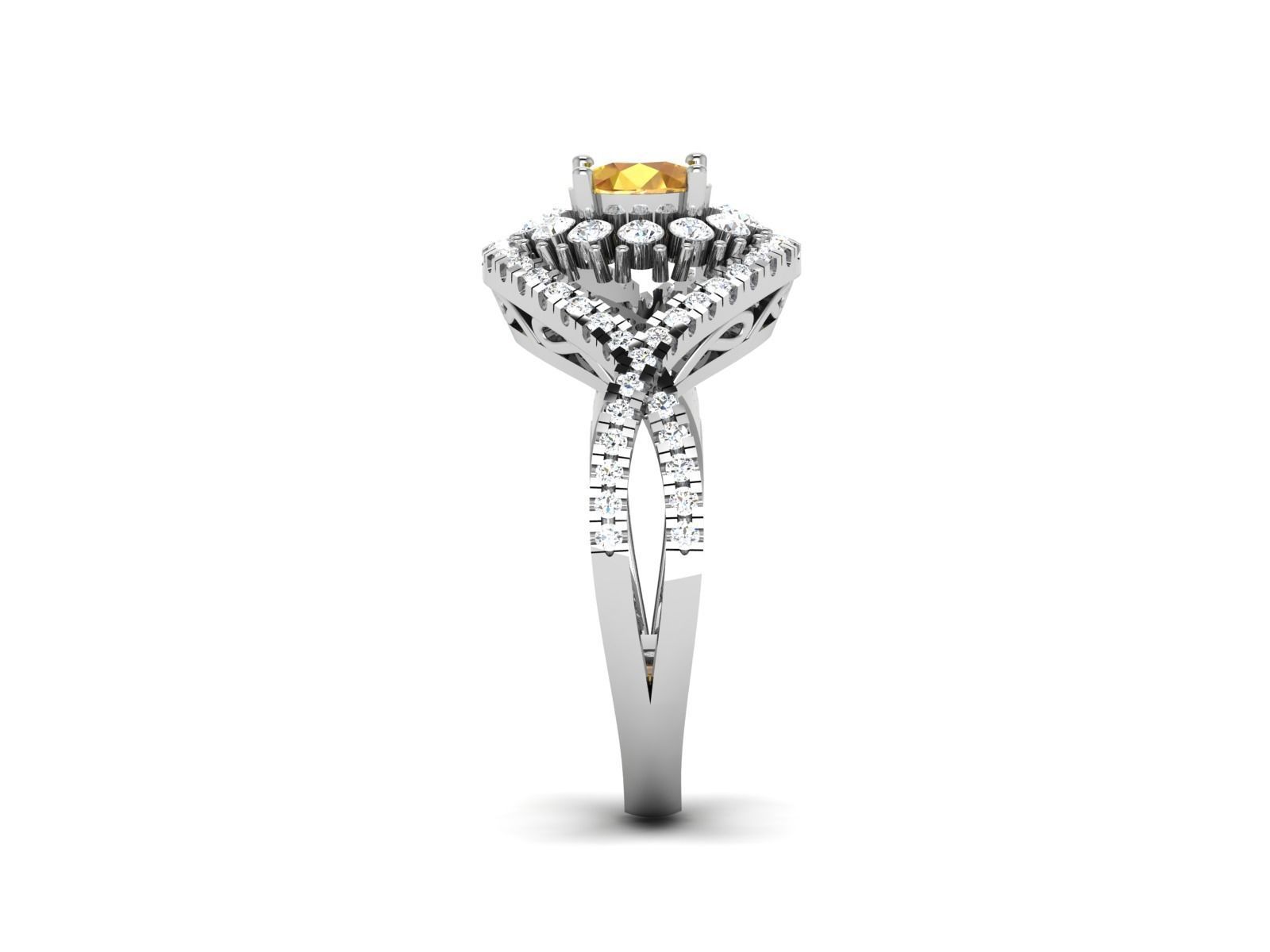 Solitaire ring 3dm stl render detail 3D print model 3D print model_9