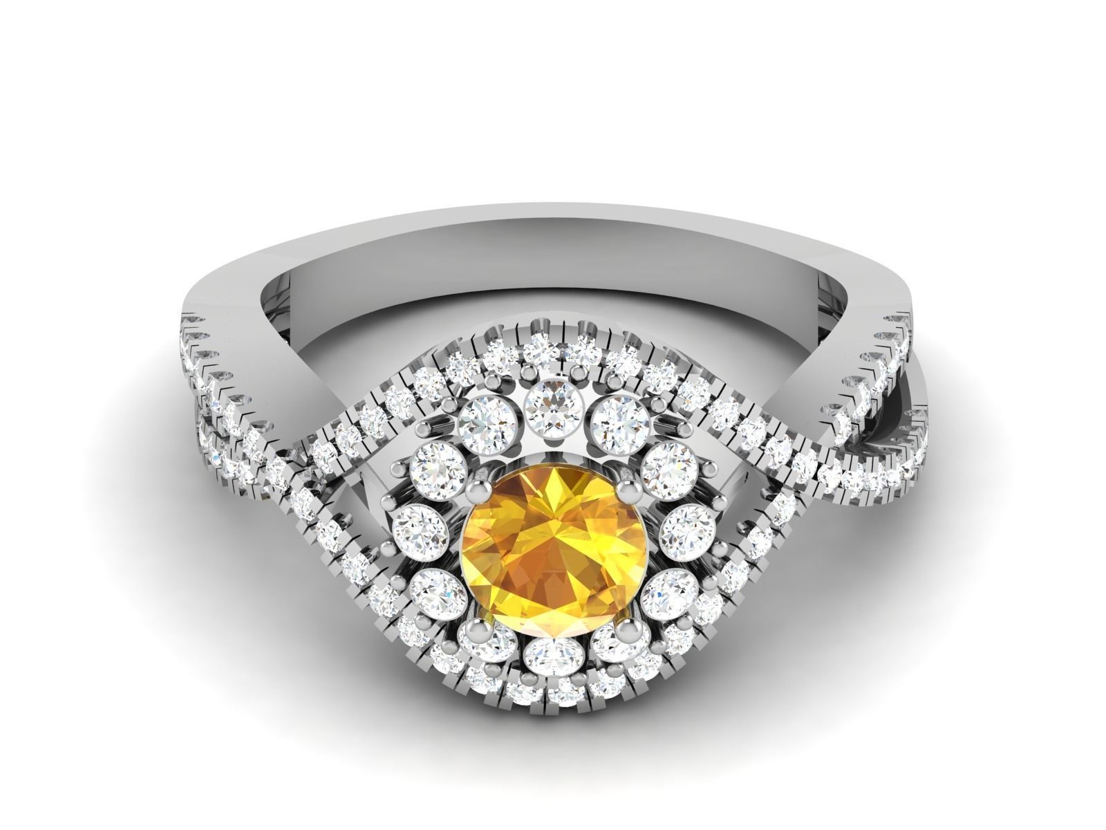 Solitaire ring 3dm stl render detail 3D print model 3D print model_11