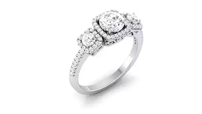 Solitaire ring 3dm stl render detail 3D print model