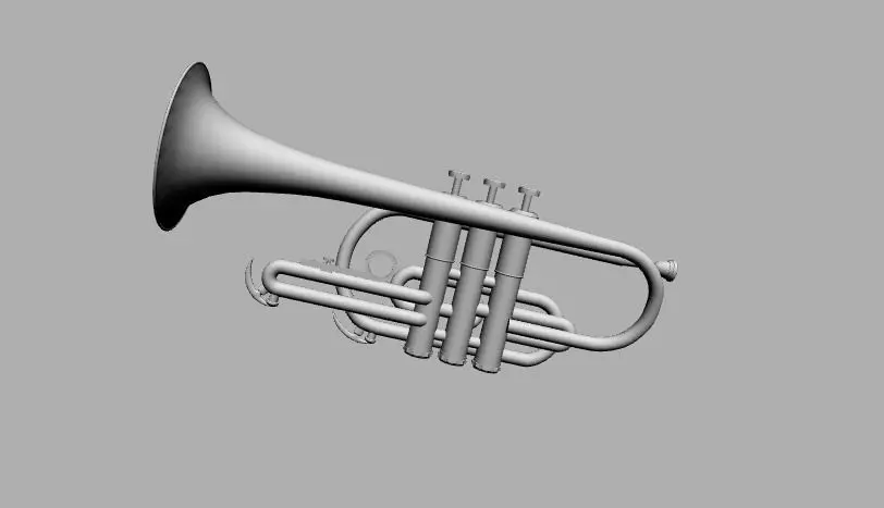 Miniature Trumpet Free 3D model