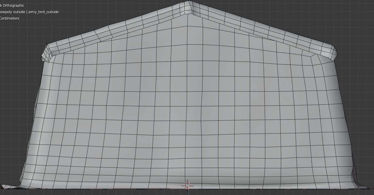 Army tent 3 color options Low-poly 3D model_23