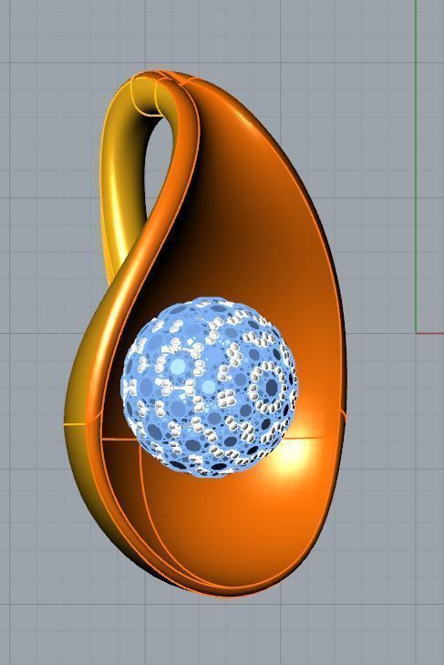 Incurvate Pendant  3D print model_6