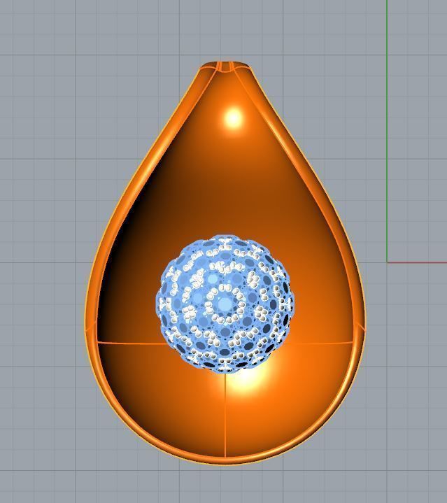 Incurvate Pendant  3D print model_5