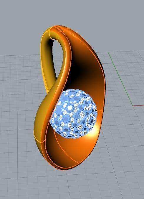 Incurvate Pendant  3D print model_7