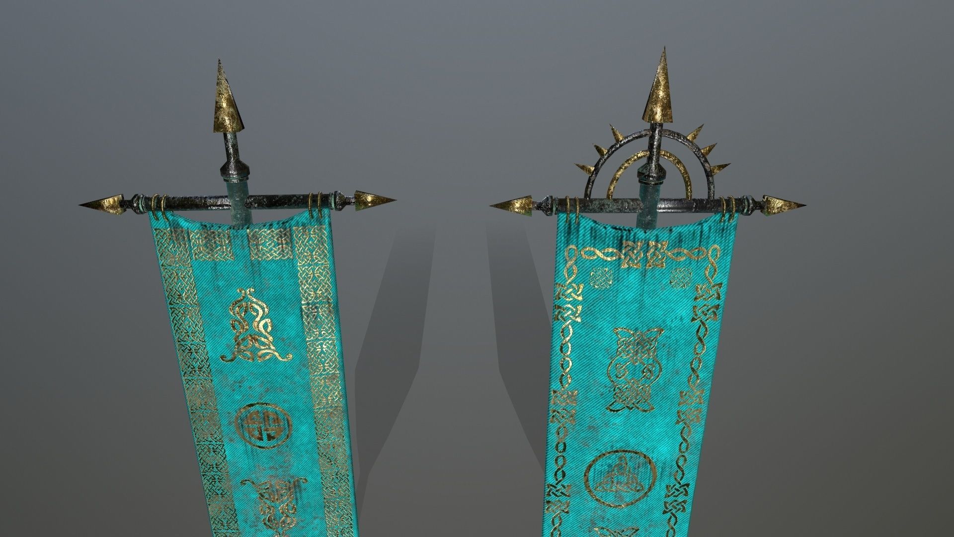 flag  3 Low-poly 3D model_12