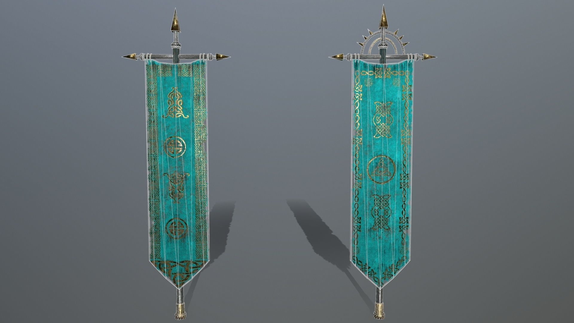 flag  3 Low-poly 3D model_13