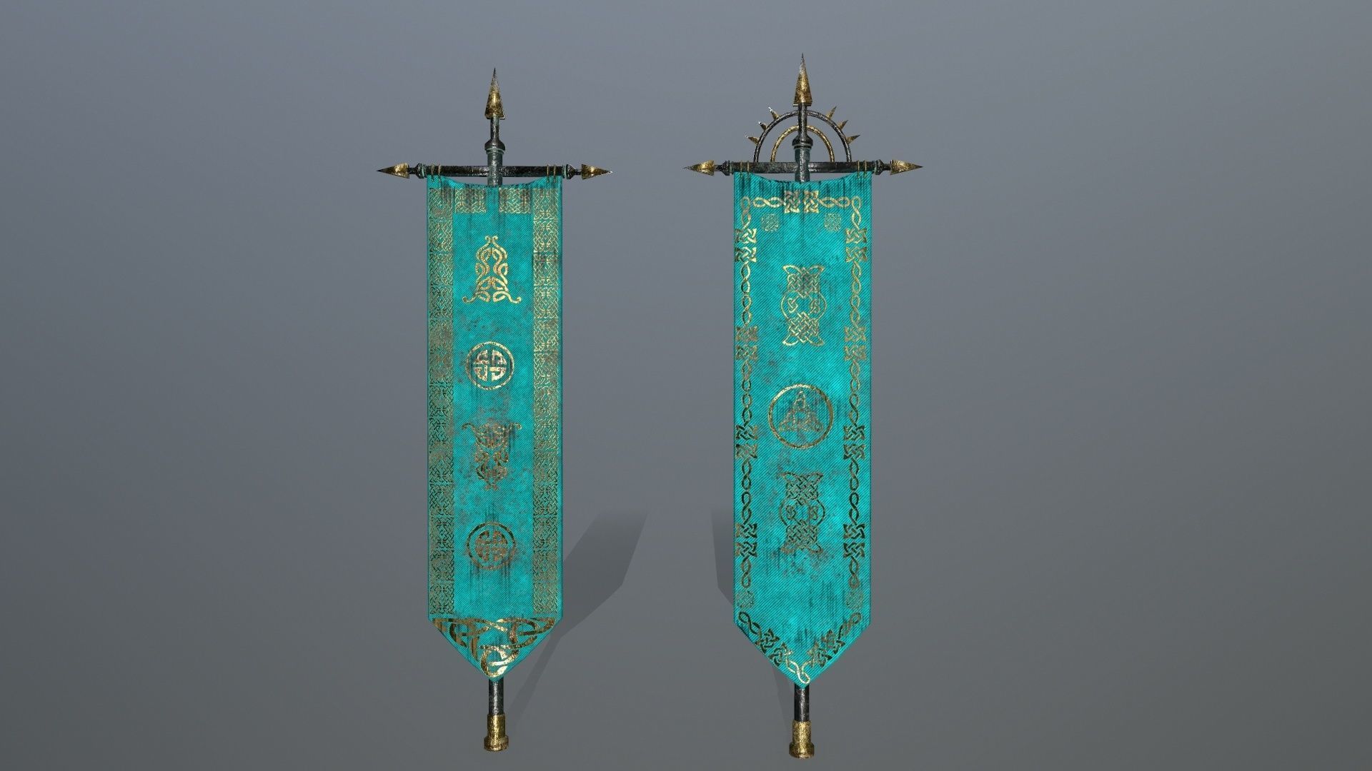 flag  3 Low-poly 3D model_9