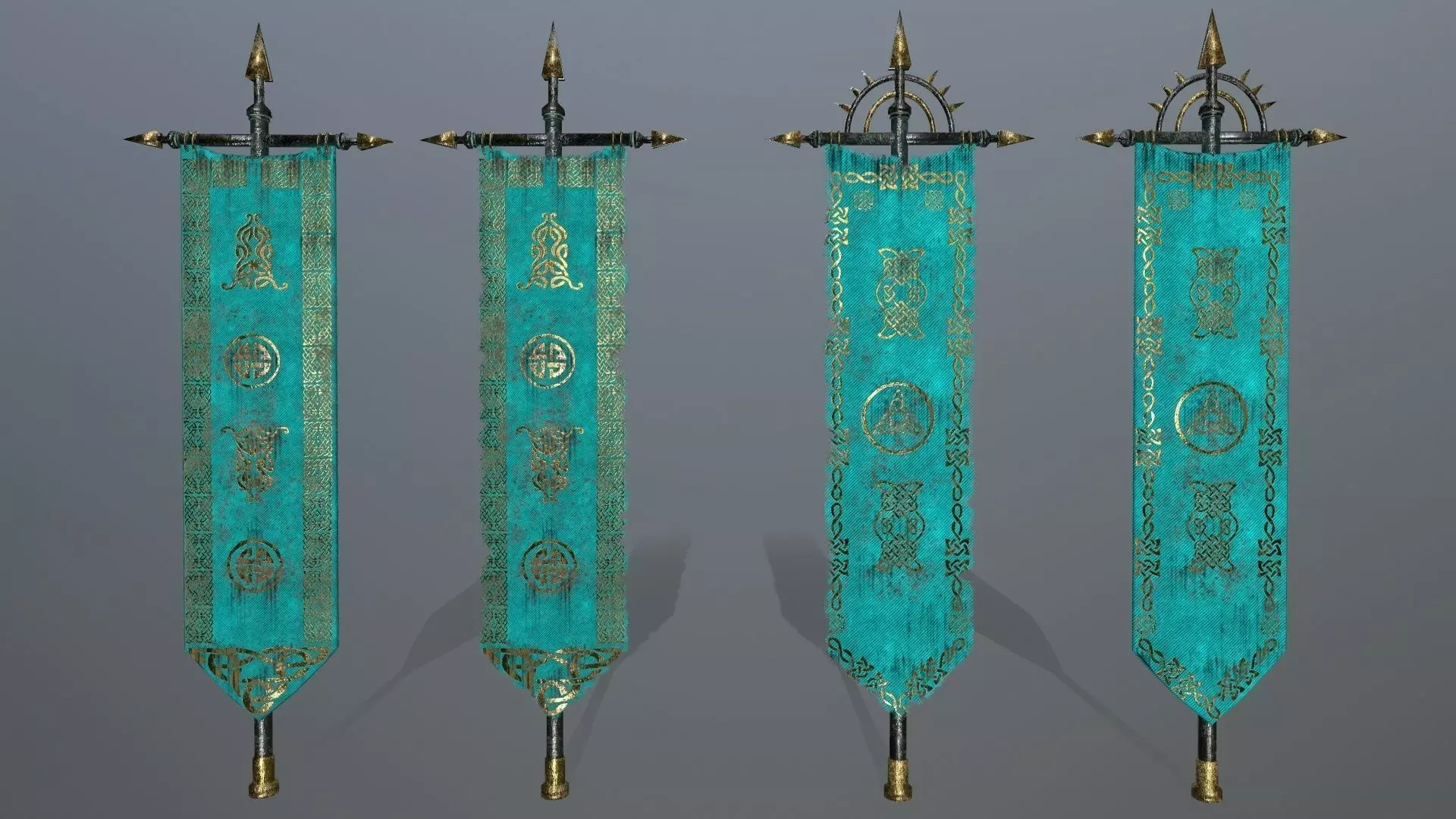 flag  3 Low-poly 3D model_0