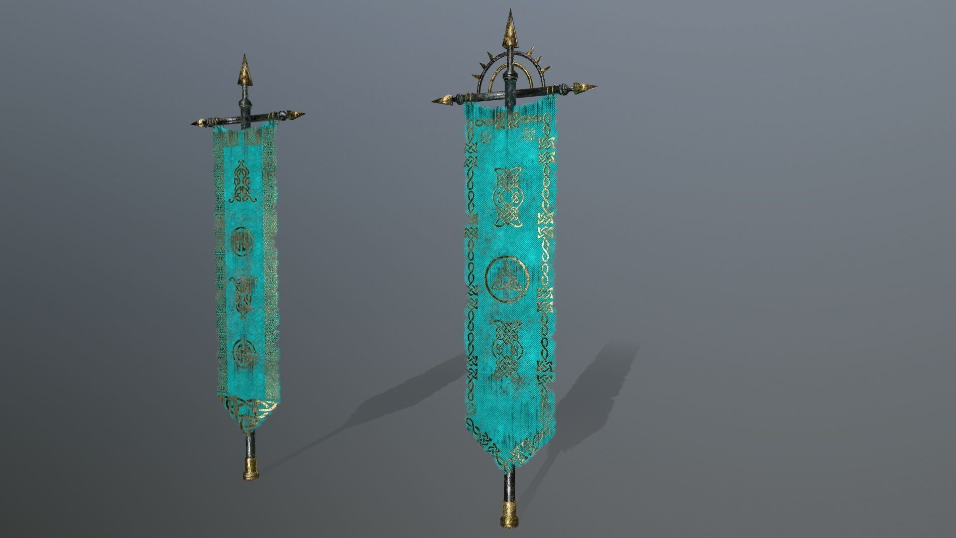 flag  3 Low-poly 3D model_2