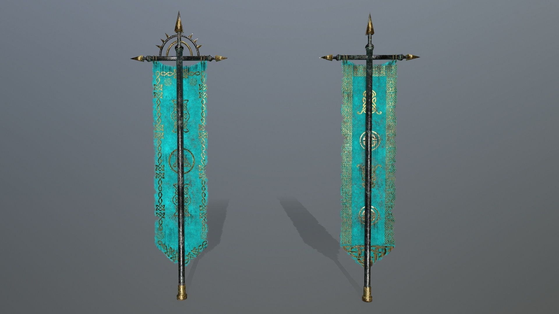 flag  3 Low-poly 3D model_8