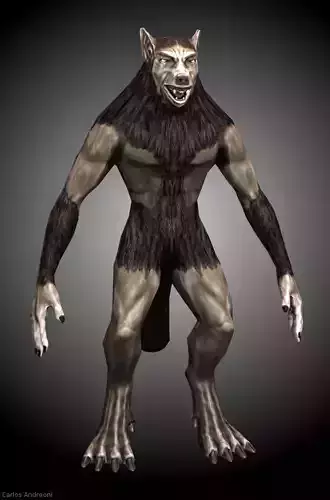 Werewolf 3D Model Low-poly 3D model