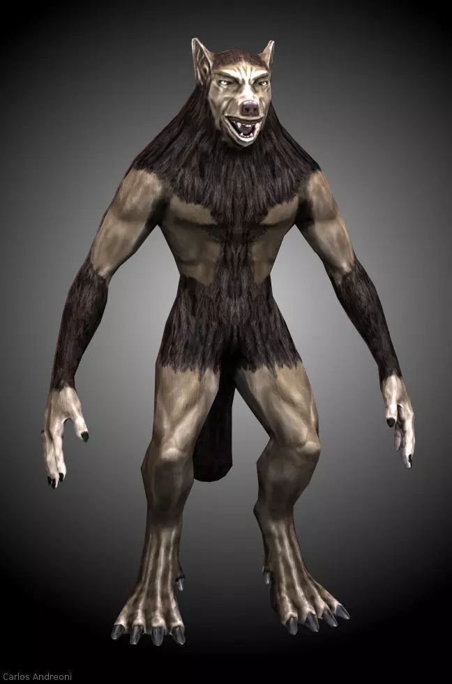 Werewolf 3D Model Low-poly 3D model_0
