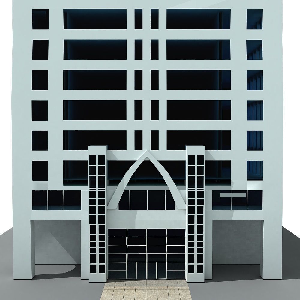 Dubai Arch Tower 3D model_3