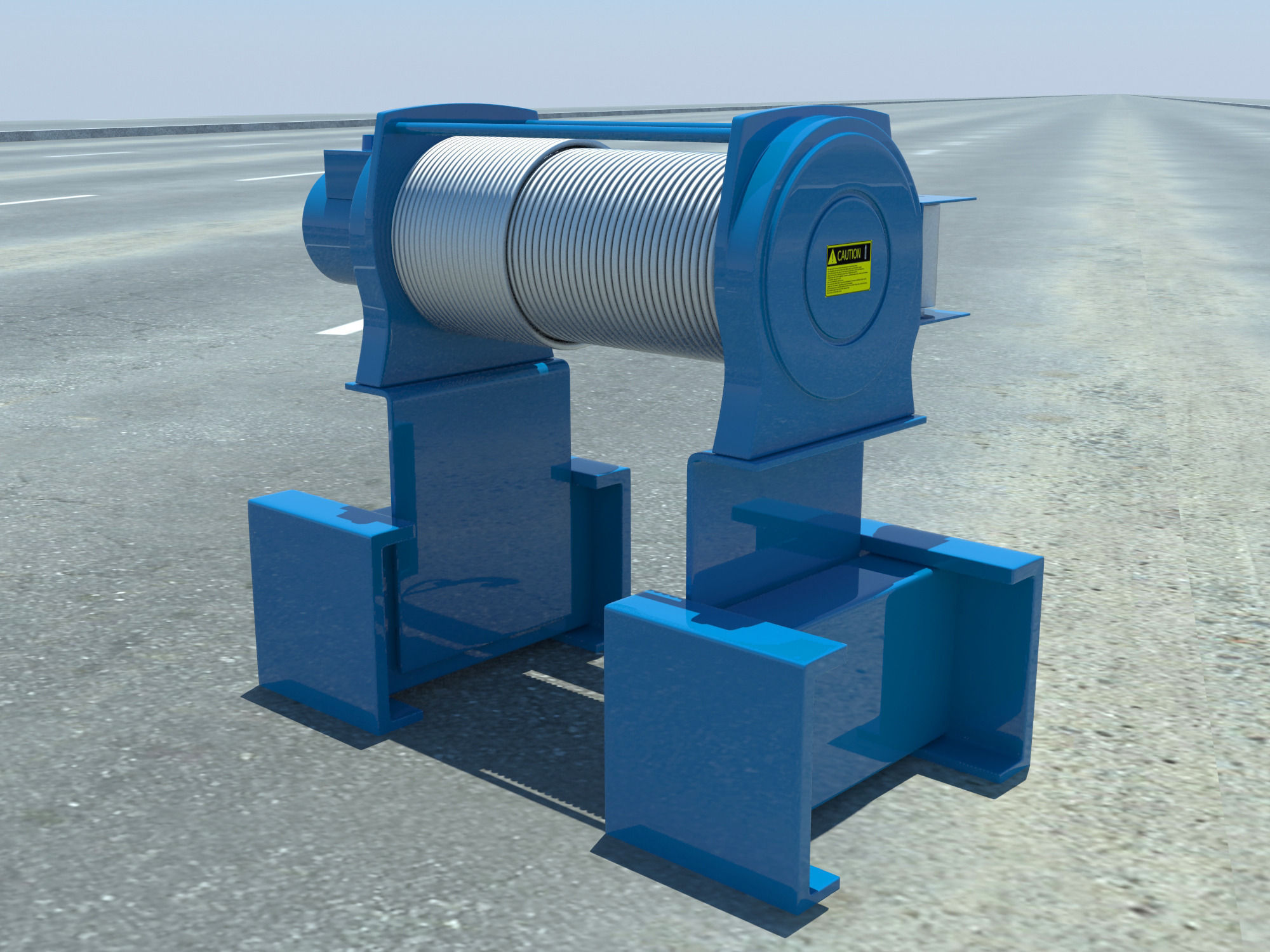 winch 3D Model MAX OBJ FBX