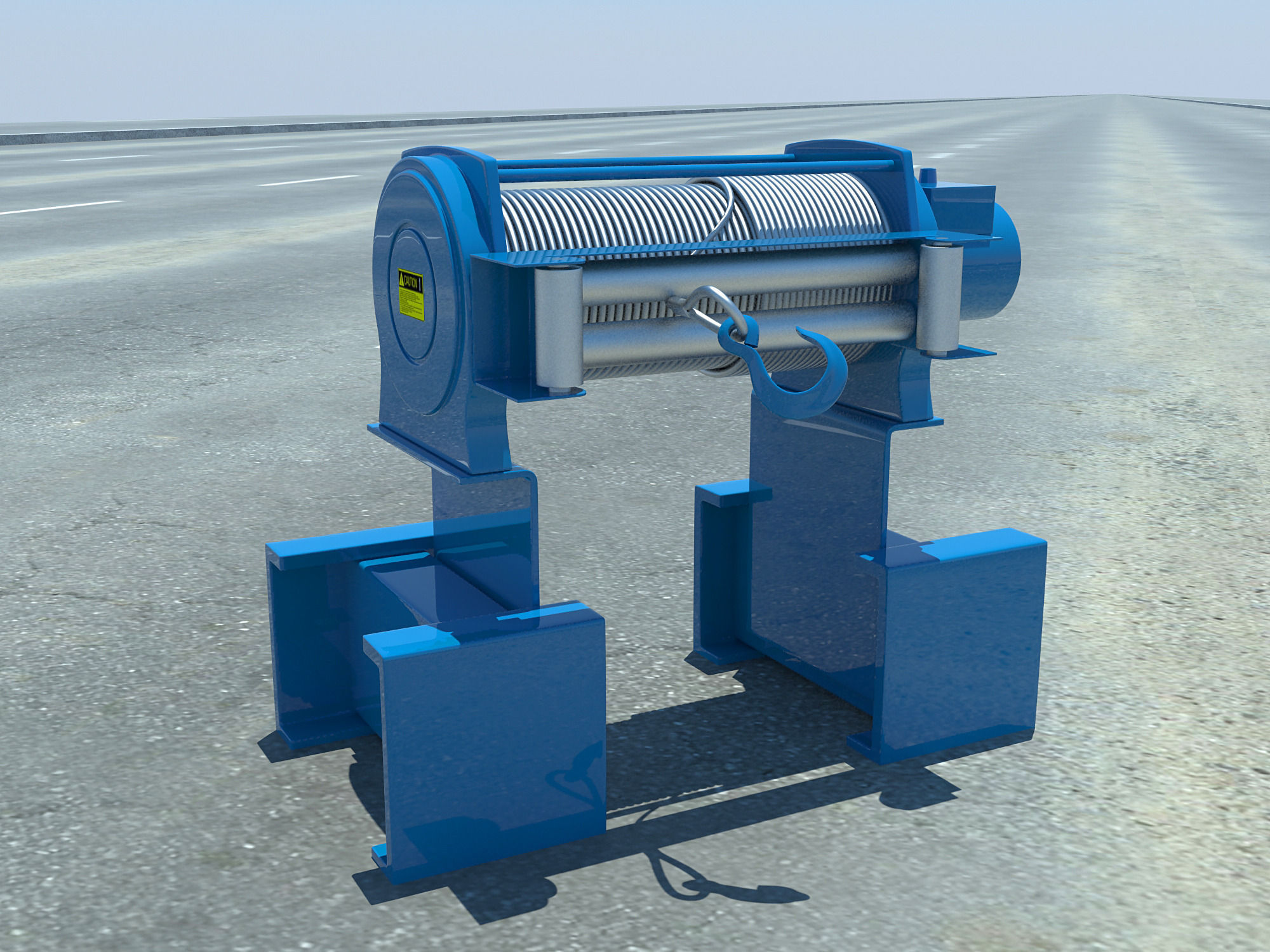 winch 3D Model MAX OBJ FBX