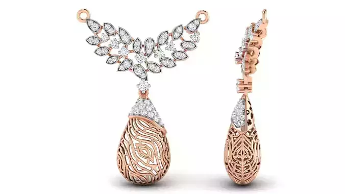 Lupine Wood Grain Necklace 