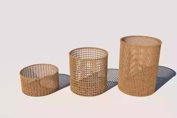 Basket A three wicker baskets