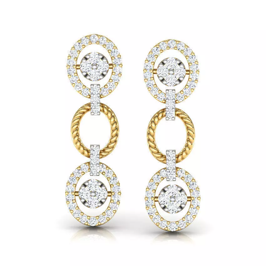 Metro Zigzag Earring 3D print model_0