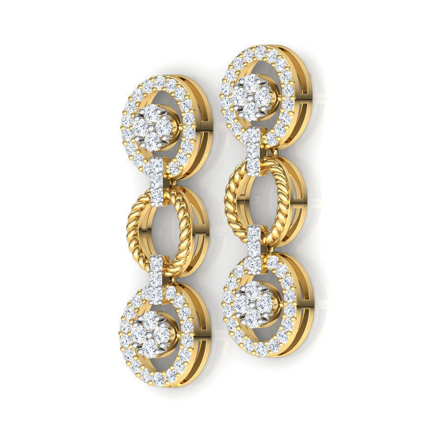 Metro Zigzag Earring 3D print model_3