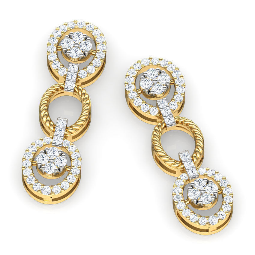 Metro Zigzag Earring 3D print model_1