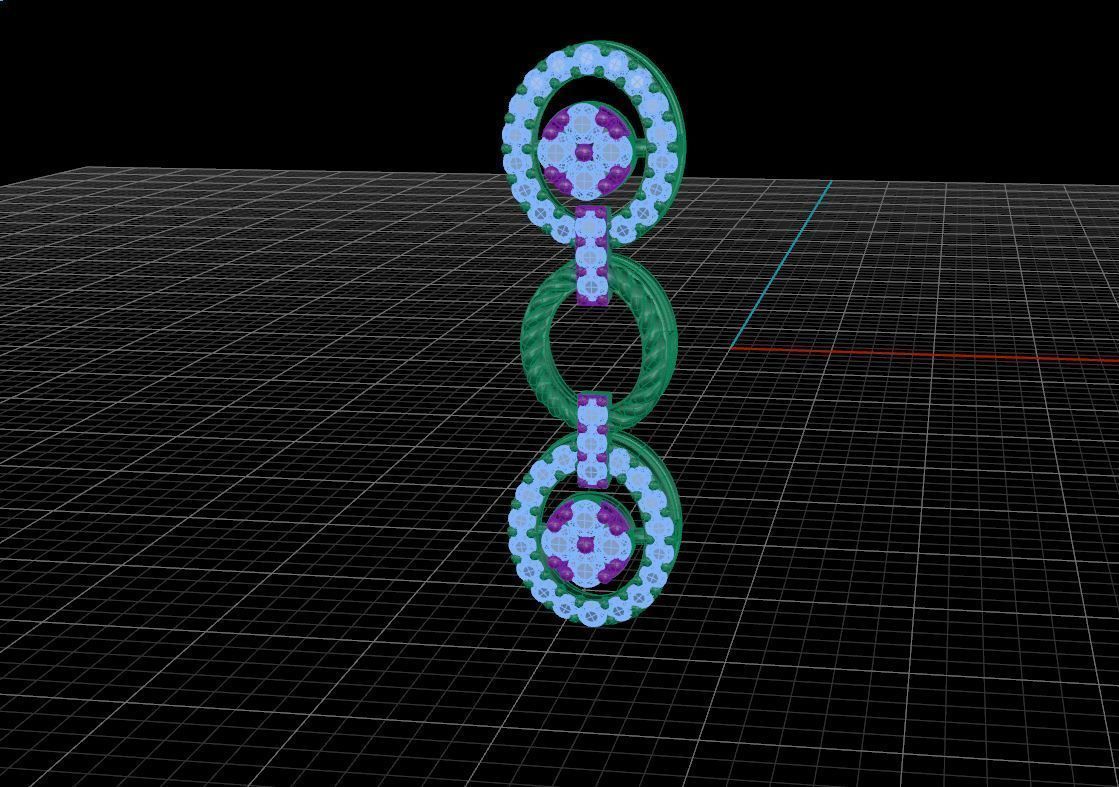 Metro Zigzag Earring 3D print model_6