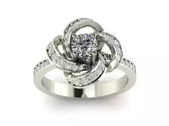 wedding ring rose design 