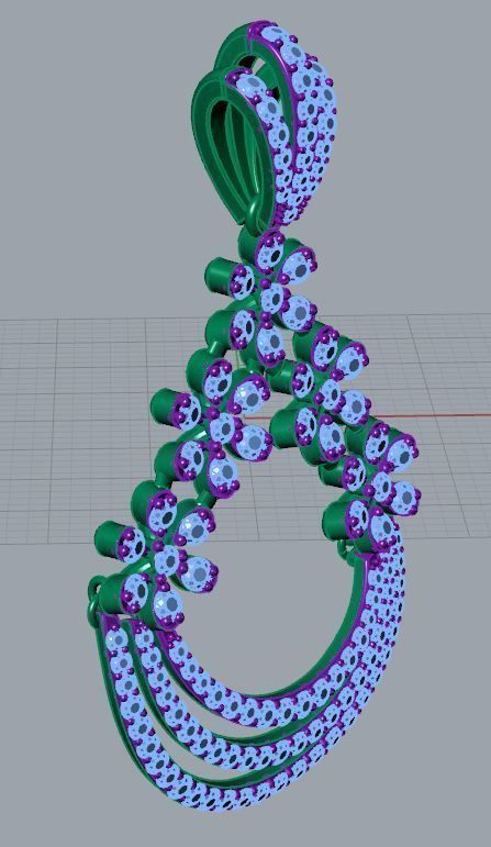 Ornate Pendant  3D print model_7