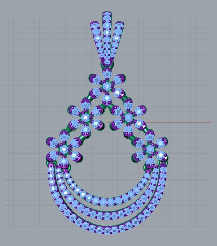 Ornate Pendant  3D print model_5