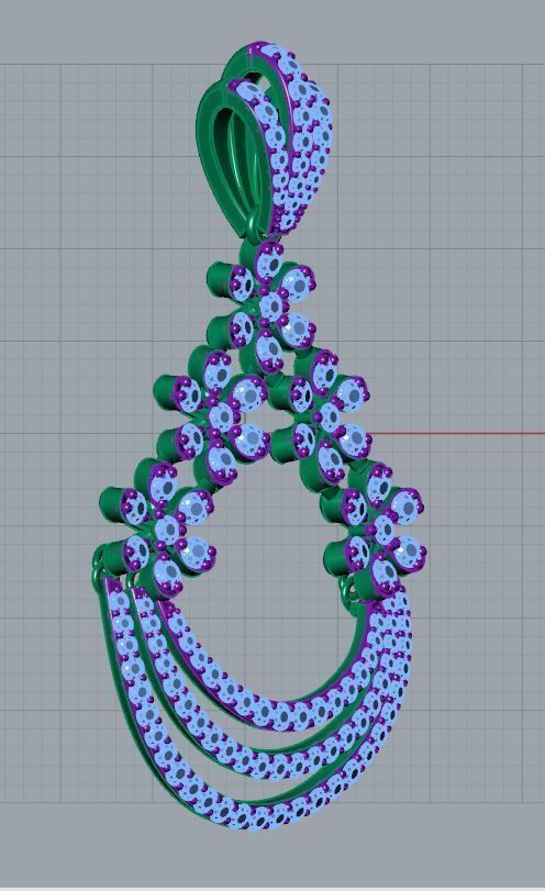 Ornate Pendant  3D print model_8