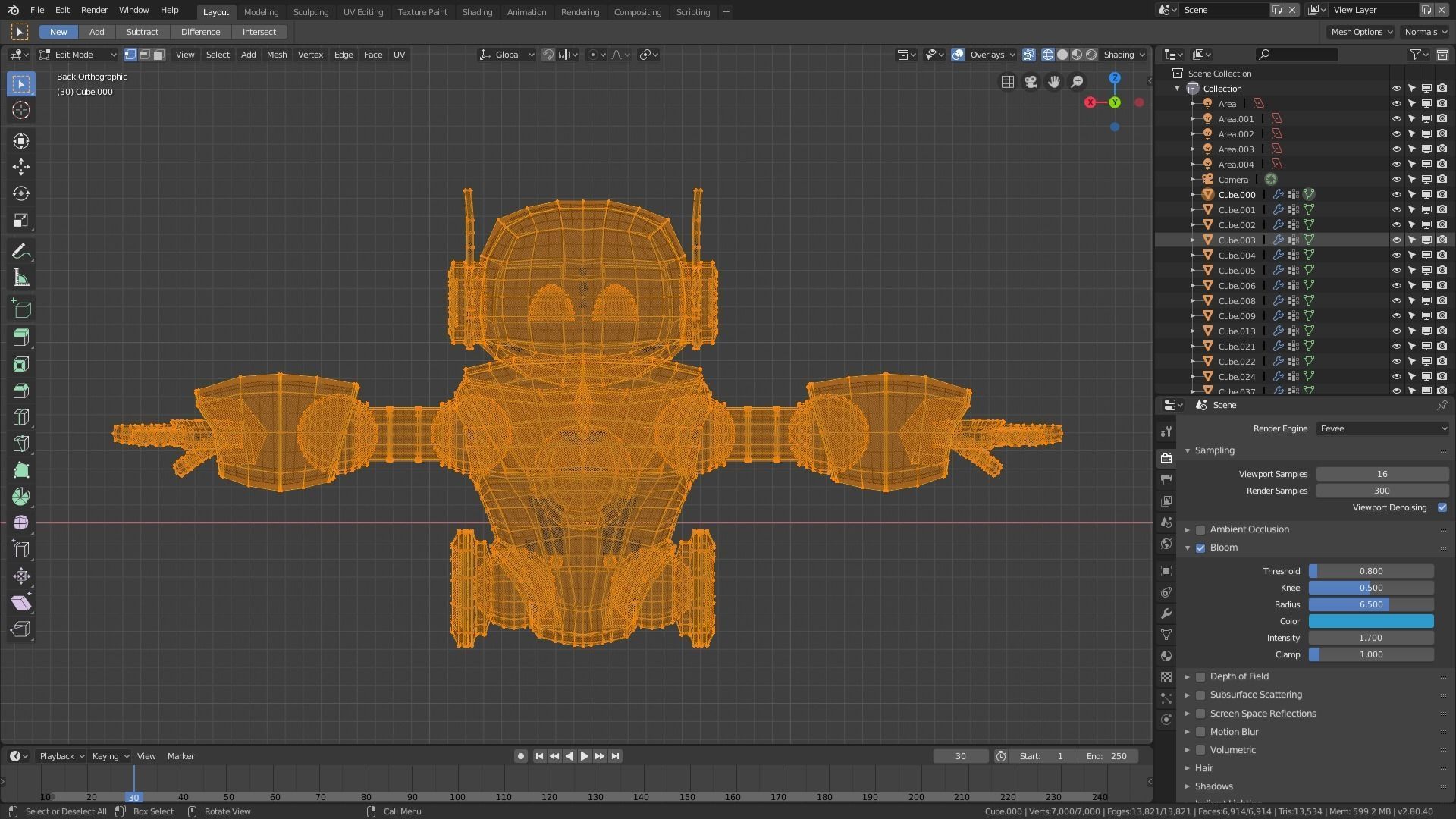 Robot with glowing eyes 3D model_3