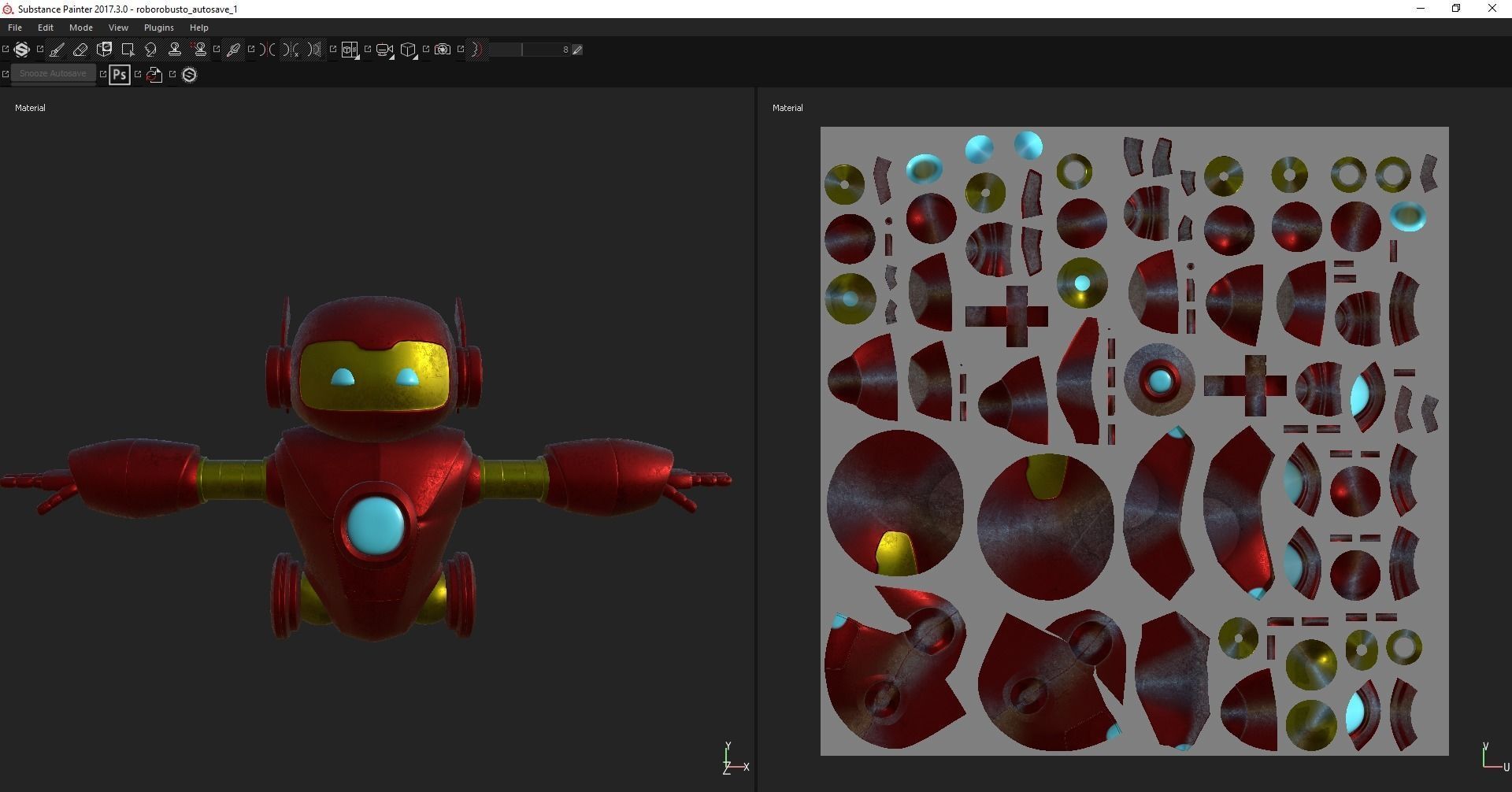 Robot with glowing eyes 3D model_5