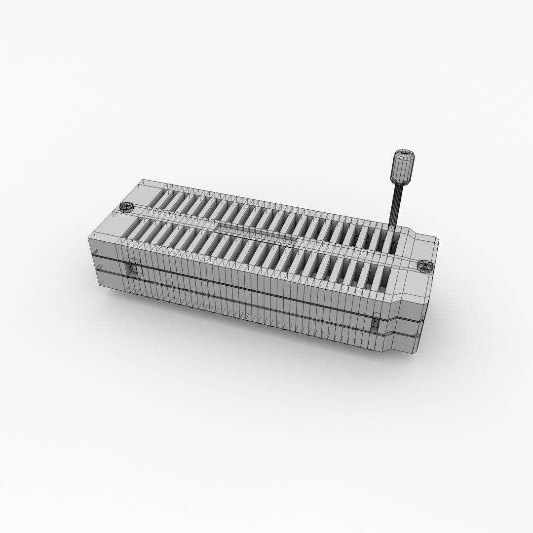 ZIF Socket 3D model_4