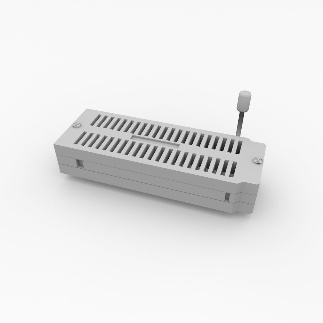 ZIF Socket 3D model_3