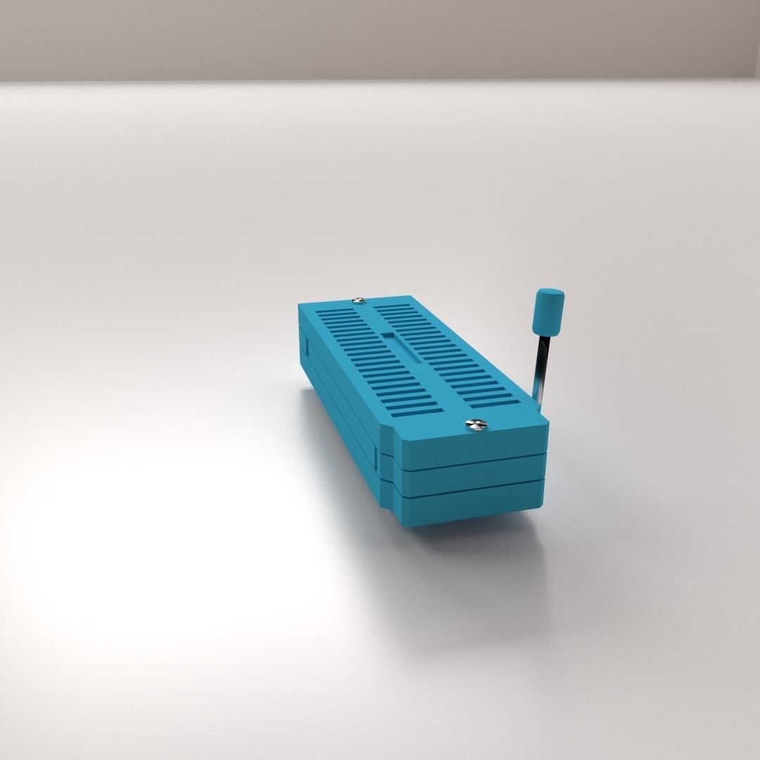 ZIF Socket 3D model_2