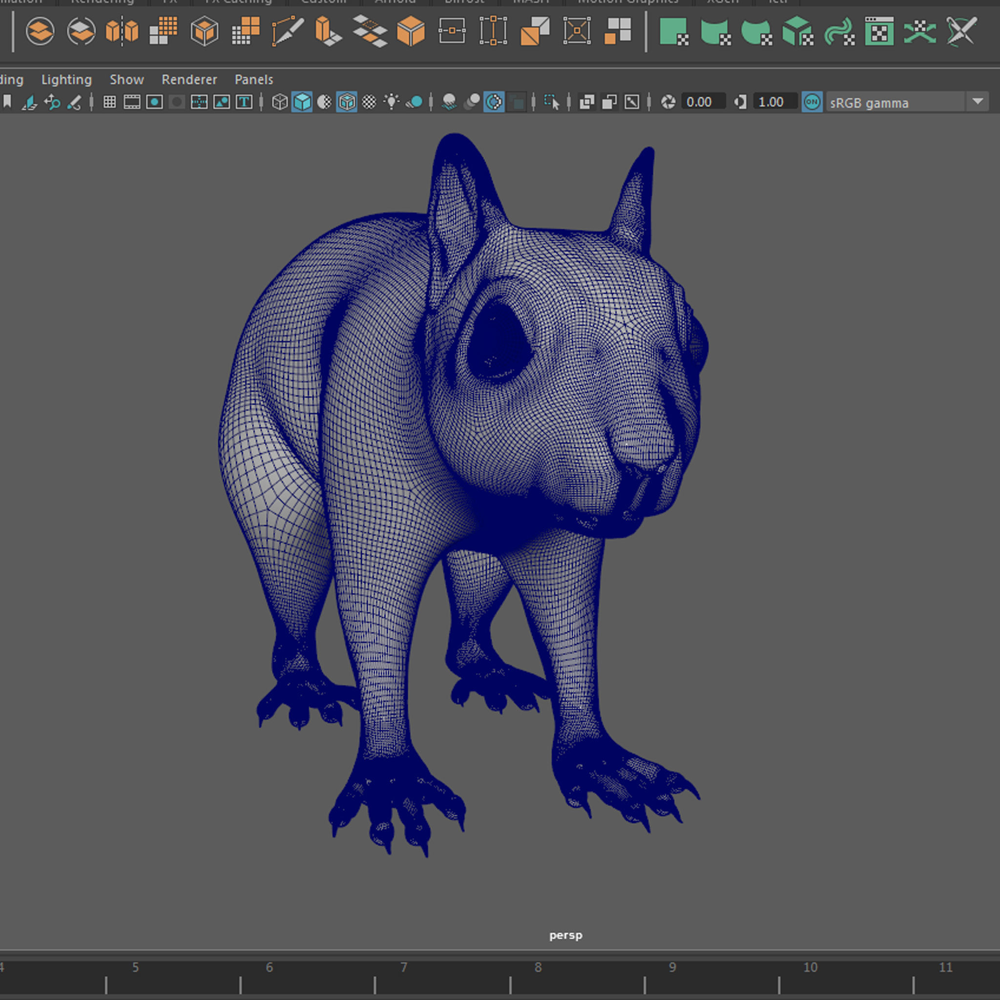 Squirrel Red  3D model_14