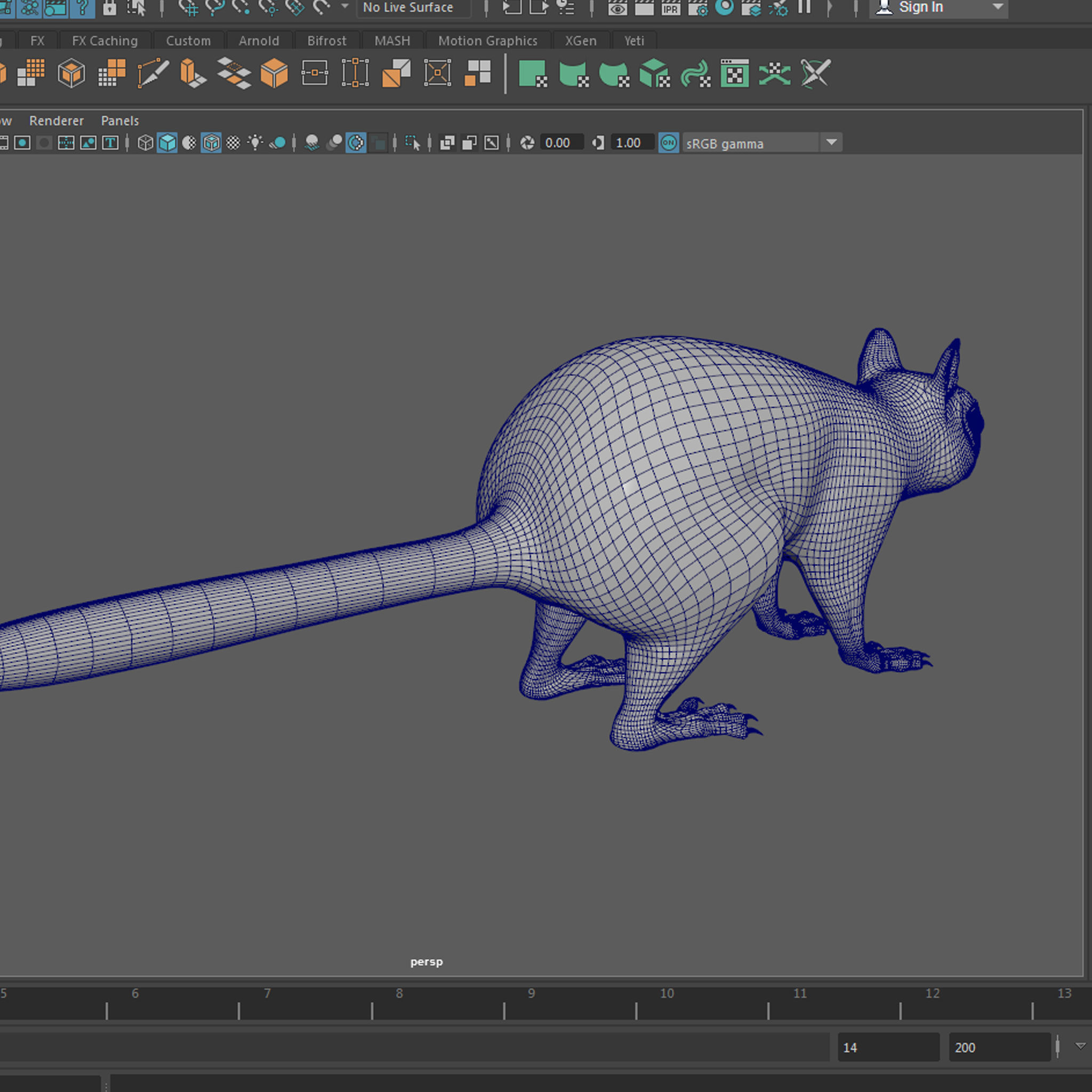 Squirrel Red  3D model_11